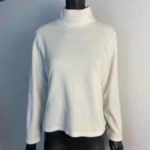 Ann Taylor LOFT Cream Turtleneck Sweater